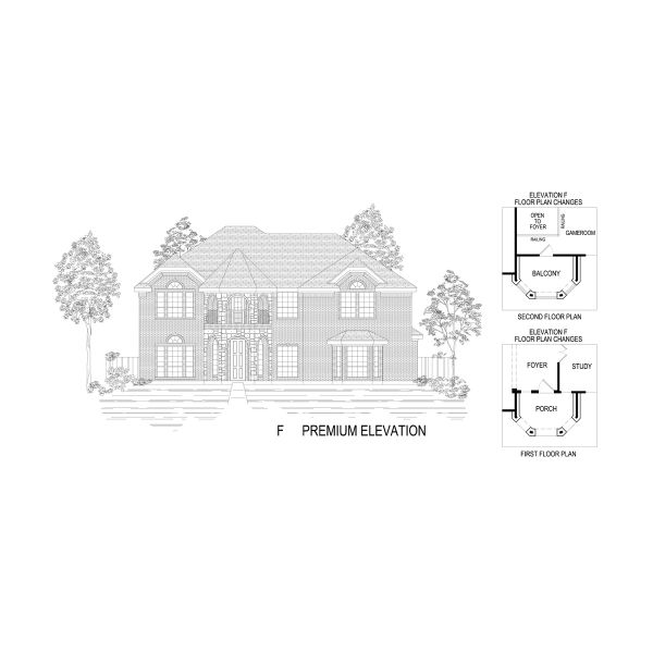 Representative rendering of the exterior for the Stonehaven 2FS by First Texas Homes (Image 9).