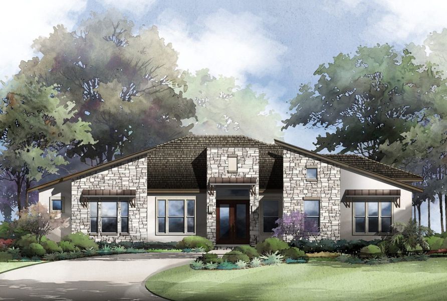 Cheyenne Floor Plan in ClearWater Ranch, Liberty Hill | Sitterle Homes Elevation D