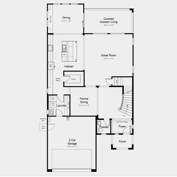2D floor plan layout for the Holly by Taylor Morrison in Verdin Discovery Collection, Phoenix, AZ (Image 4).