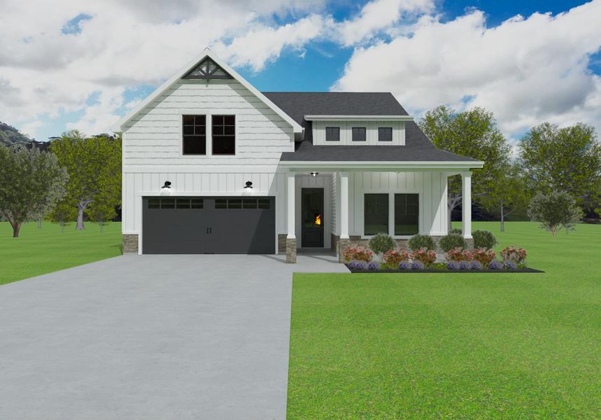 Representative exterior photo of a completed home built from the Whitmore by Hunter Quinn Homes in South Park, Piedmont, SC (Image 3).