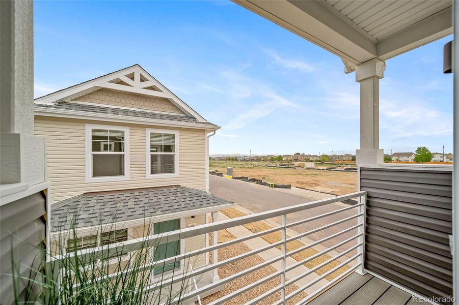 Exterior details and patio area of a home in Reunion, Commerce City (Image 4).