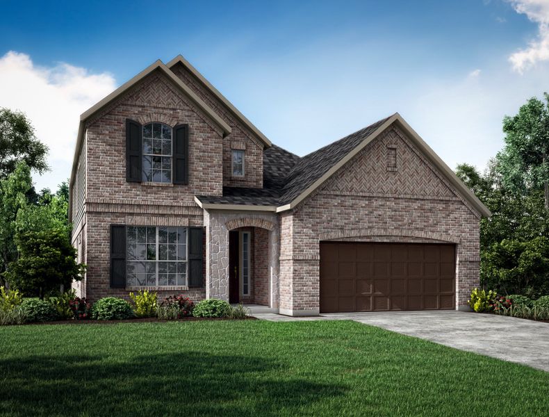 Representative exterior photo of a completed home built from the Sedona by Beazer Homes in Arabella on the Prairie: Heritage Collection, Richmond, TX (Image 24).