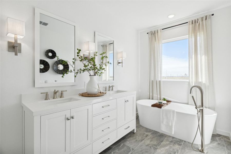 Relaxing primary bath (*Photo not of actual home and used for illustration purposes only.)