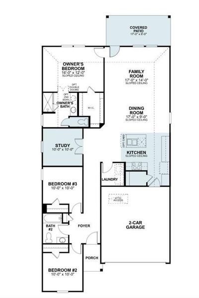 2D floor plan layout of this home in Marble Creek Crossing, Austin, TX (Image 2). 2D floor plan layout of this home in Marble Creek Crossing, Austin, TX (Image 2).