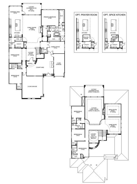 2D floor plan layout of this home in Sienna, Missouri City, TX (Image 2). 2D floor plan layout of this home in Sienna, Missouri City, TX (Image 2).