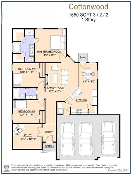 Cottonwood Floor Plan - Representative
