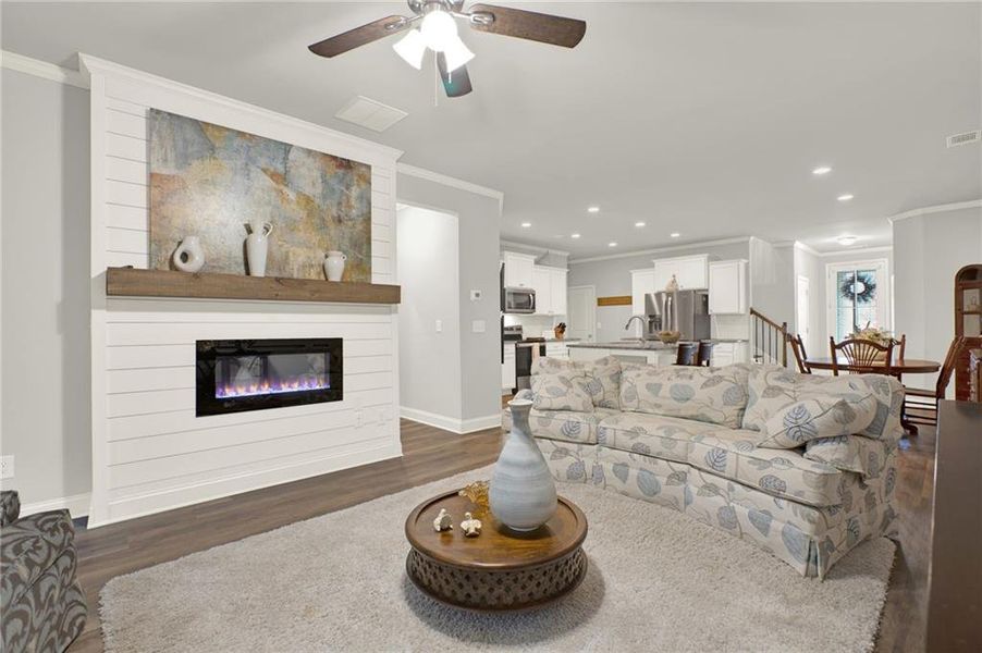 Furnished interior view inside a new home in , Flowery Branch (Image 31).