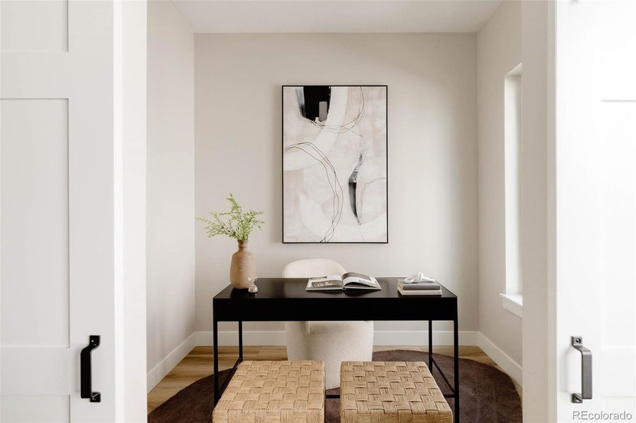 Furnished interior view inside a new home in A Line Townhomes, Denver (Image 17).