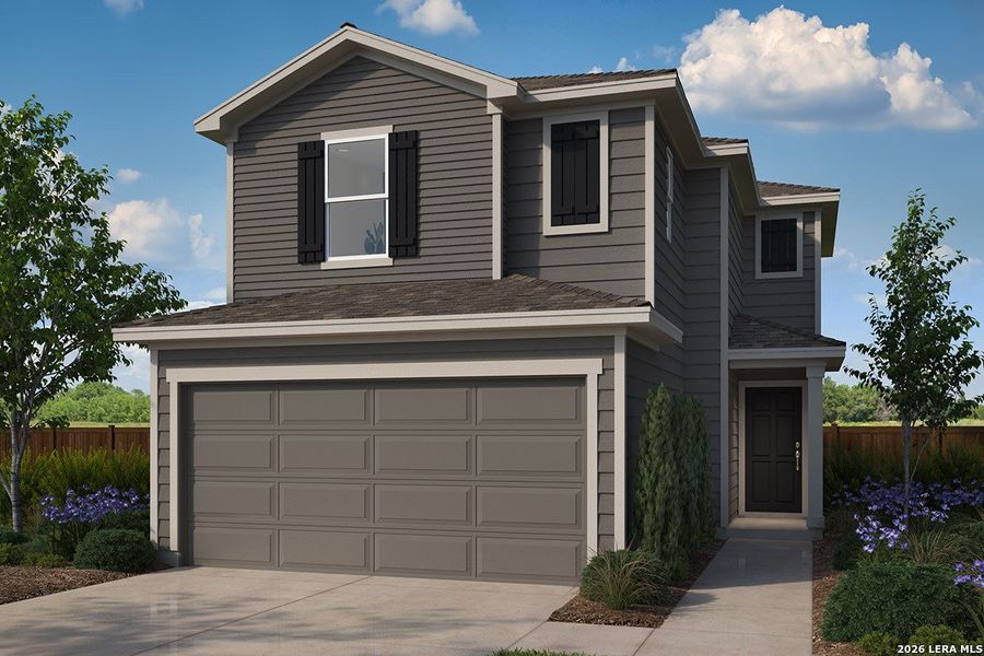 Front exterior of a new home in , San Antonio, TX, highlighting curb appeal (Image 1). Front exterior of a new home in , San Antonio, TX, highlighting curb appeal (Image 1).