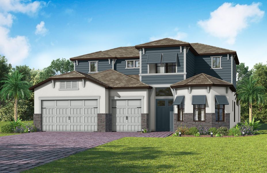 Representative exterior photo of a completed home built from the Layton Grande by Del Webb in Del Webb Naples, Ave Maria, FL (Image 23).