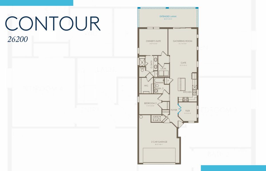 2D floor plan layout of this home in Del Webb Catalina, Lakewood Ranch, FL (Image 4).