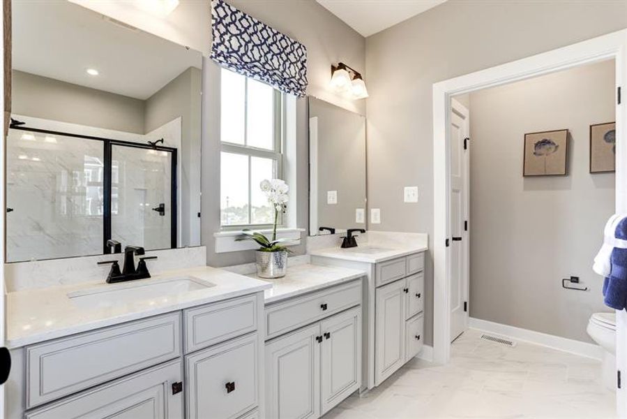 Furnished interior view inside a new home in Lakes at Riverbend, Navassa (Image 11).