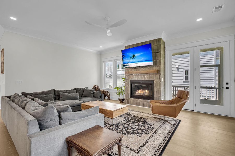 Furnished interior view inside a new home in Overlook at Copahee Sound, Awendaw (Image 14).