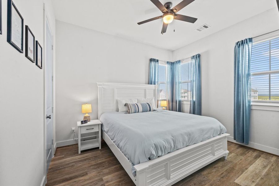 The second-floor junior suite is light and bright, offering incredible views that create a peaceful and inviting retreat.