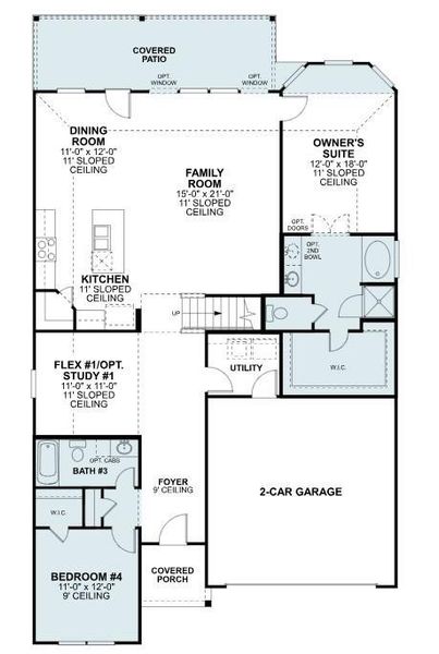 2D floor plan layout of this home in Summerview, Fulshear, TX (Image 3).
