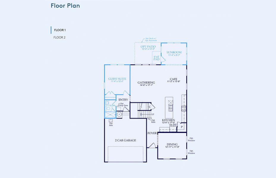 2D floor plan layout of this home in Cannon Run, Concord, NC (Image 5).