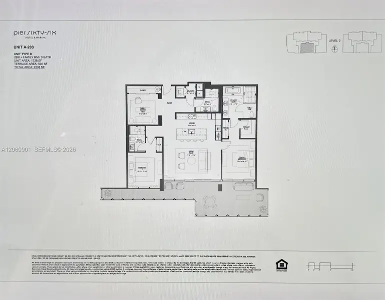 2D floor plan layout of this home in , Fort Lauderdale, FL (Image 4).