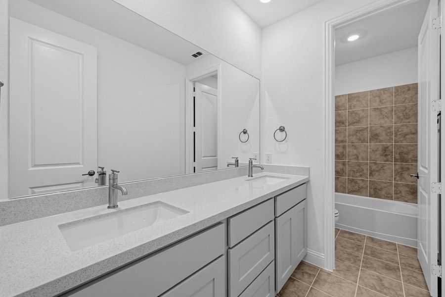Furnished interior view inside a new home in South Oak, Lakewood Village (Image 13).