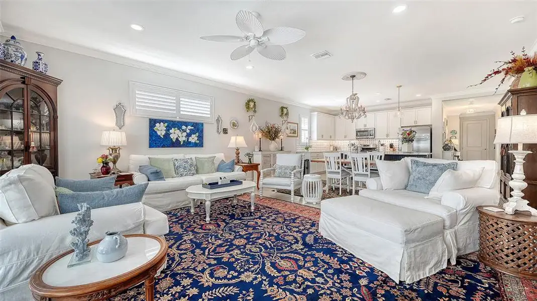 Furnished interior view inside a new home in LakeHouse Cove at Waterside, Sarasota (Image 6). Furnished interior view inside a new home in LakeHouse Cove at Waterside, Sarasota (Image 6).