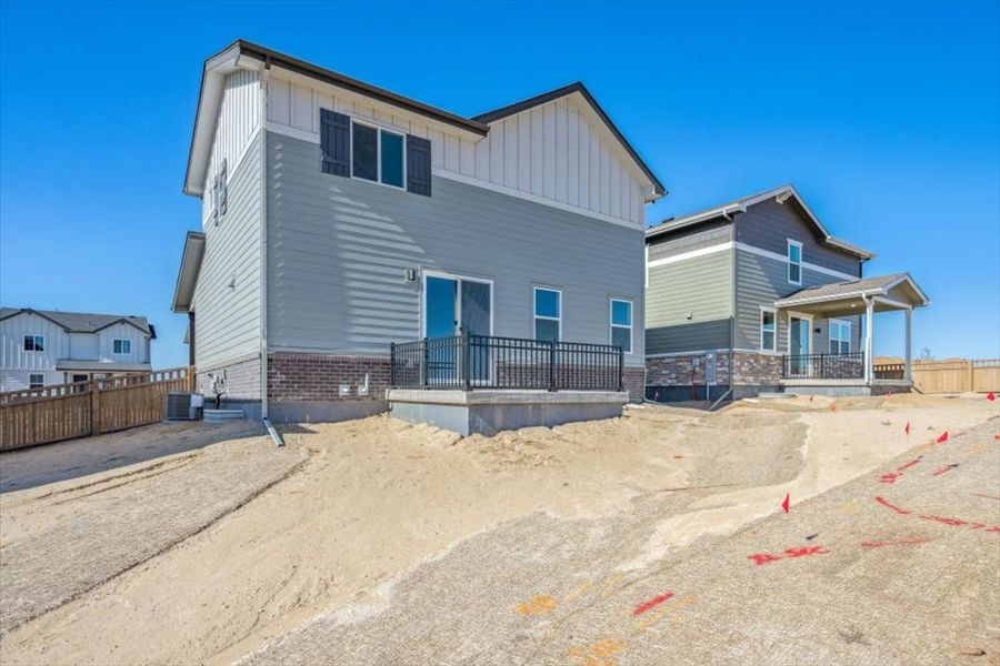A house with a fence around it.