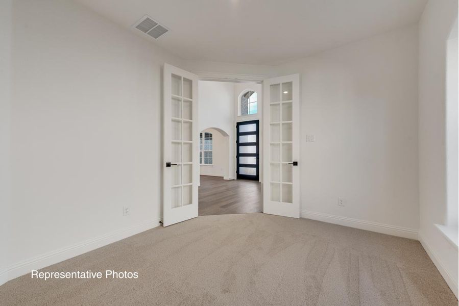 Representative unfurnished interior of a home built from the Grand Emerald III by Grand Homes in Cedar Ridge Estates, Grand Prairie (Image 12). Representative unfurnished interior of a home built from the Grand Emerald III by Grand Homes in Cedar Ridge Estates, Grand Prairie (Image 12).