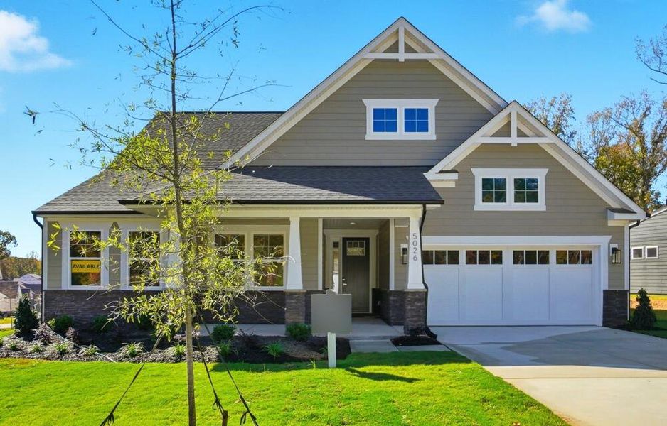 Front exterior of a new home in Rone Creek, Waxhaw, NC, highlighting curb appeal (Image 2).