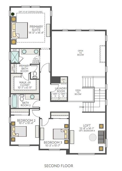 2D floor plan layout of this home in Sterling Ranch, Littleton, CO (Image 6).