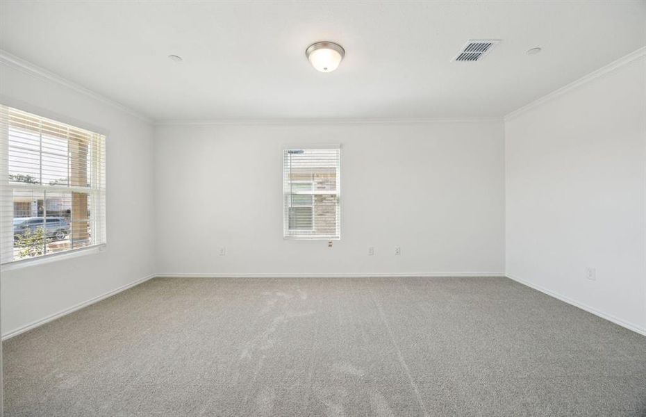 Flexible living space off entryway, can be used as a study Flexible living space off entryway, can be used as a study