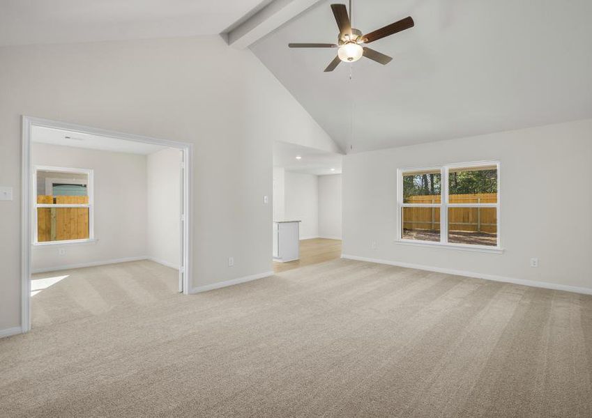 A spacious open concept floor plan.