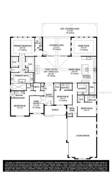 2D floor plan layout of this home in Southern Hills, Brooksville, FL (Image 2). 2D floor plan layout of this home in Southern Hills, Brooksville, FL (Image 2).