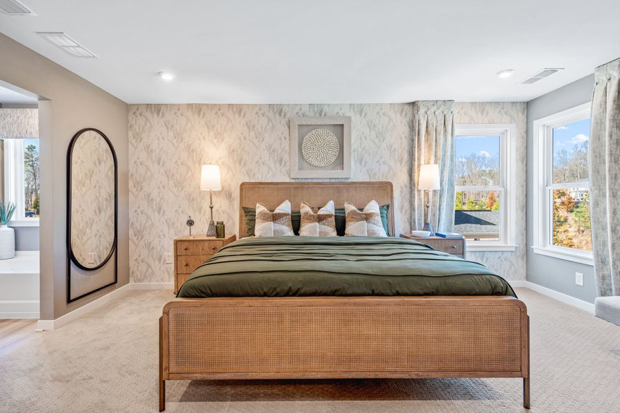 Representative furnished interior of a home built from the Greenbriar by Fischer Homes in Sage Woods, Dallas (Image 30).