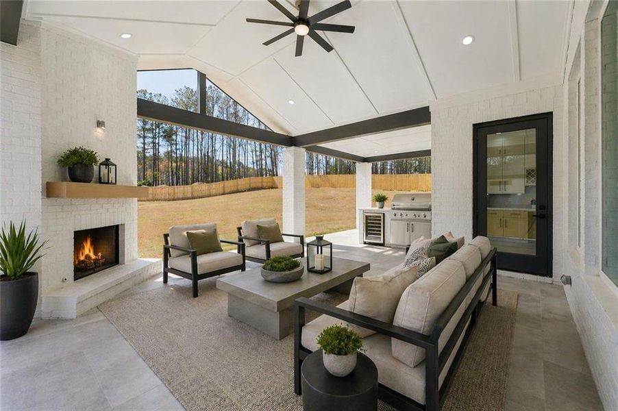Exterior details and patio area of a home in , Grayson (Image 3).