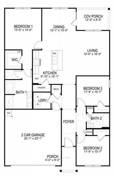 2D floor plan layout of this home in Northberry, Rome, GA (Image 2). 2D floor plan layout of this home in Northberry, Rome, GA (Image 2).