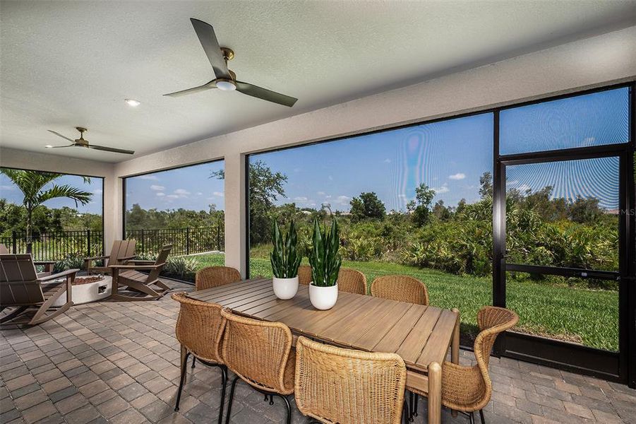 Exterior details and patio area of a home in Wellen Park, Venice (Image 25).
