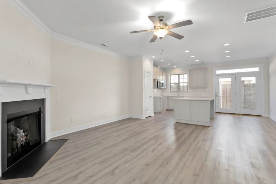 Representative unfurnished interior of a home built from the Bermuda by Keystone Homes NC in Trellises, High Point (Image 15).
