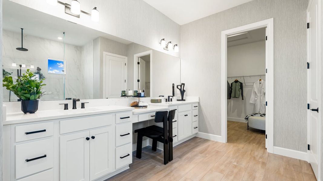 Furnished interior view inside a new home in Esplanade Lake Club, Fort Myers (Image 12).