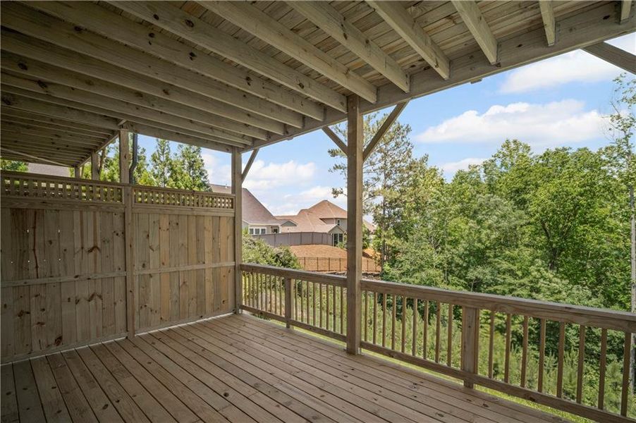 Exterior details and patio area of a home in The Retreat at River Green, Canton (Image 3).
