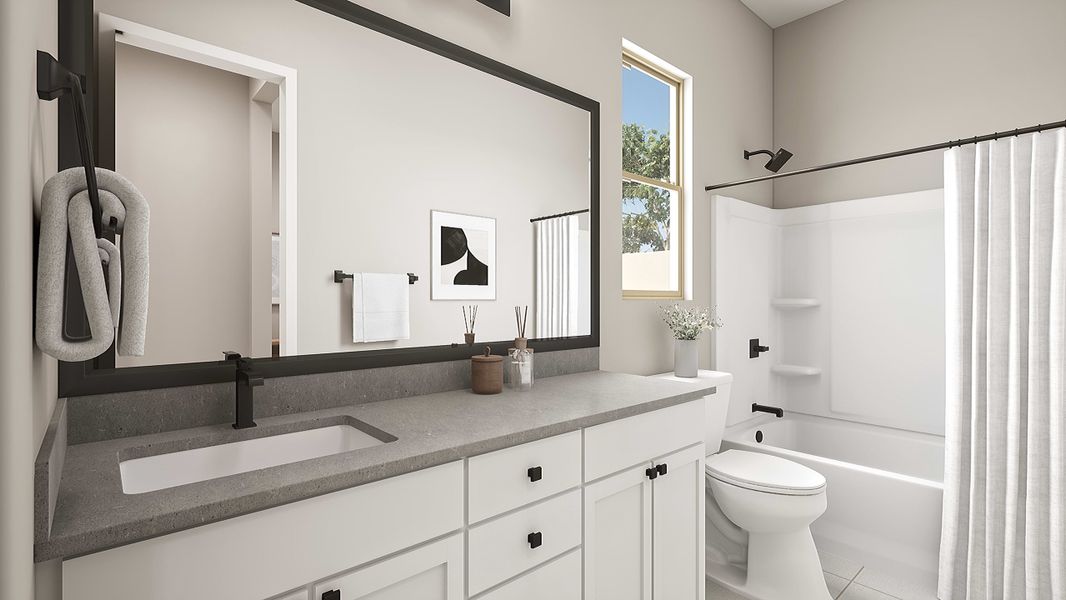 Representative furnished interior of a home built from the Granite Plan 3505 by Tri Pointe Homes in Waterston Central, Gilbert (Image 30).