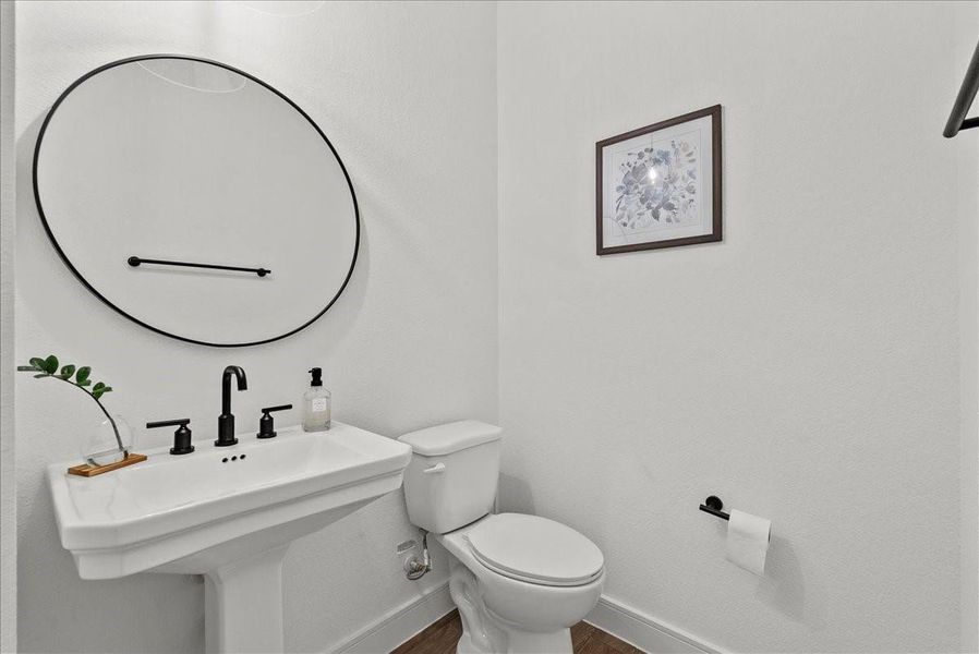 Half-bath downstairs.