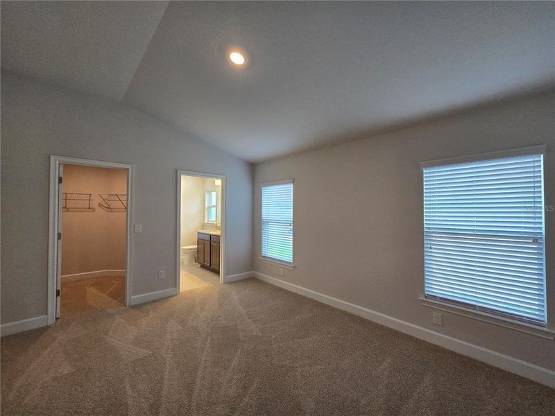 main bedroom and closet