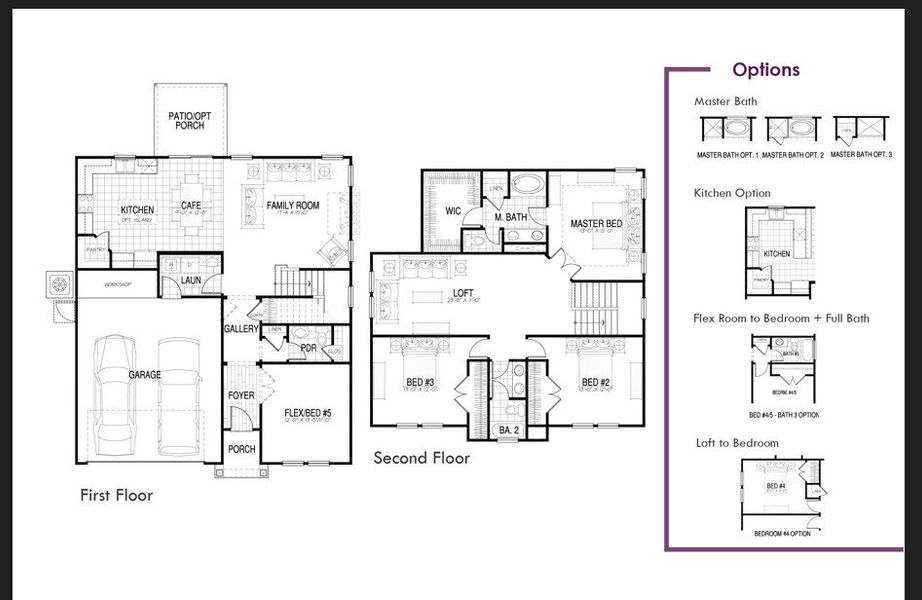 2D floor plan layout of this home in Eagle Creek, Central, SC (Image 4).