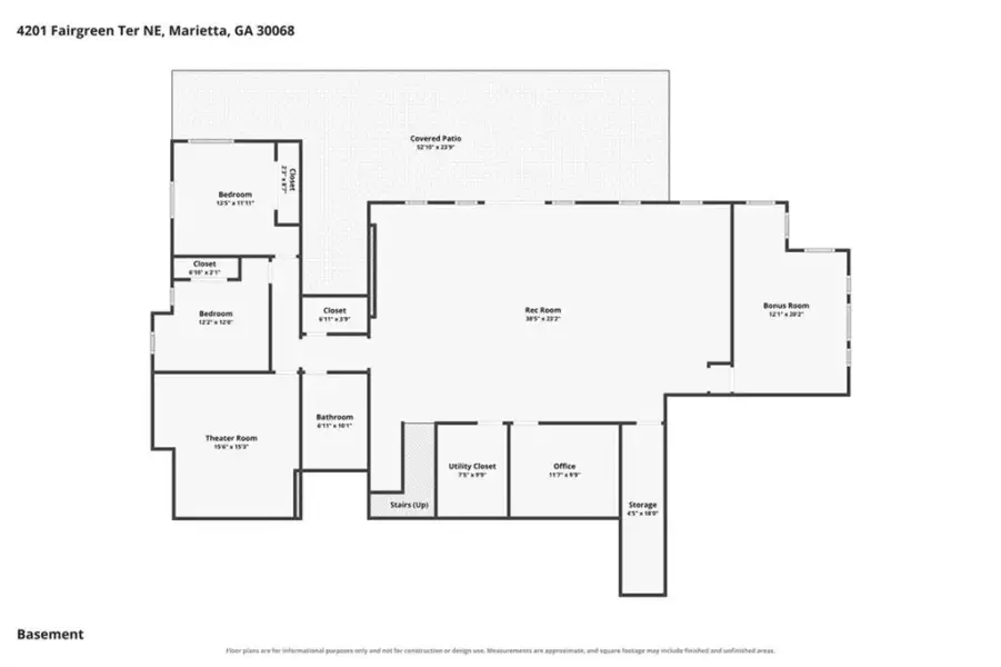 2D floor plan layout of this home in , Marietta, GA (Image 5).