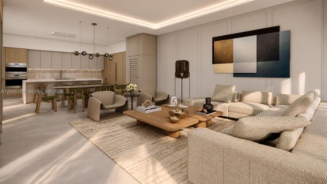 Furnished interior view inside a new home in , Coral Gables (Image 17).