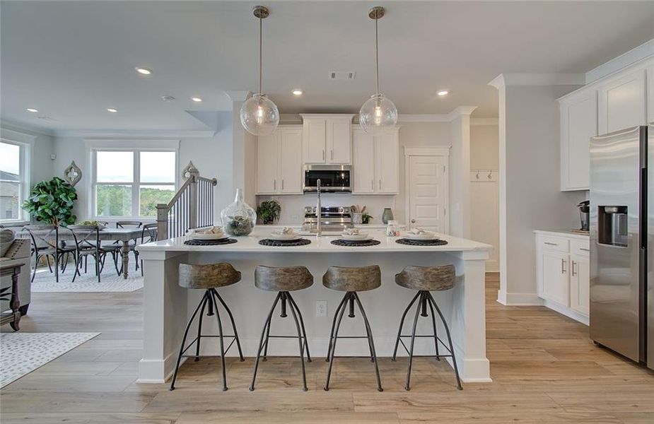 Furnished interior view inside a new home in The Towns at Auburn Station West, Auburn (Image 5).