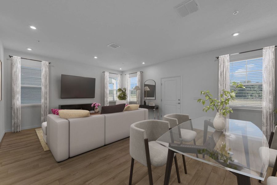 Dining Area and Family Room Dining Area and Family Room