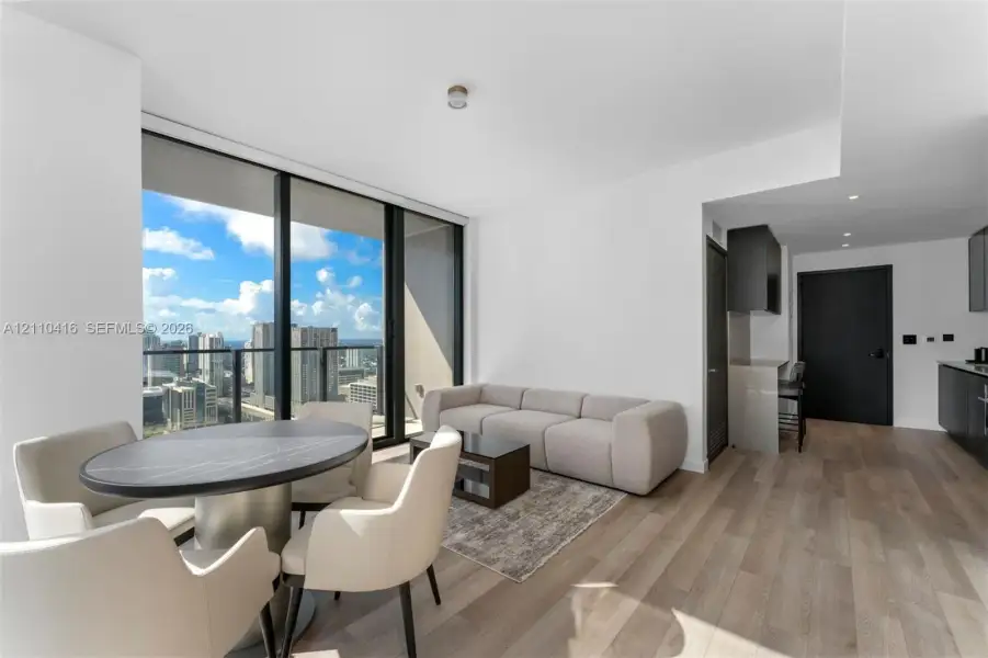 Furnished interior view inside a new home in , Miami (Image 10).