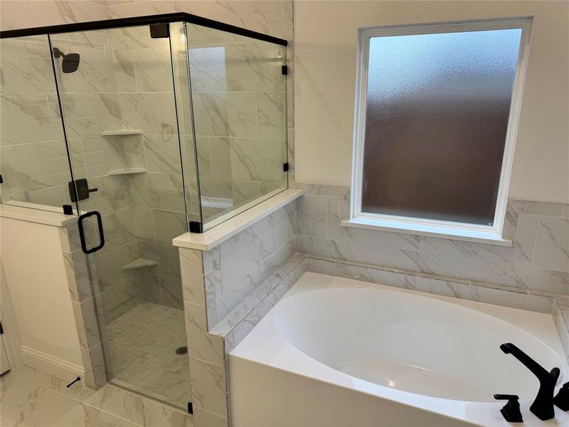 Bathroom with separate shower and tub