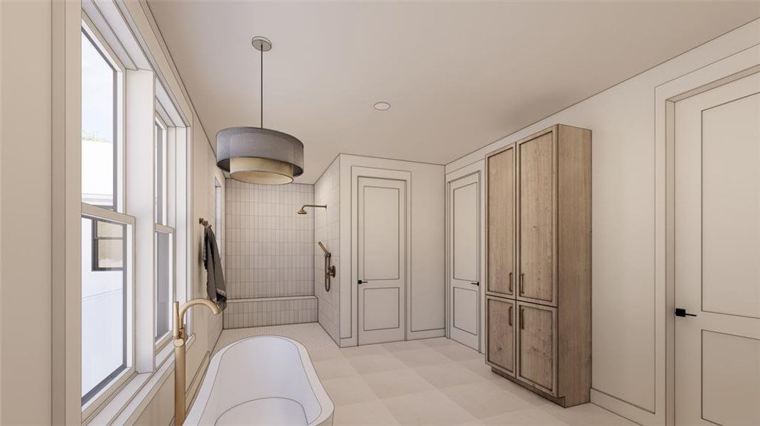 Furnished interior view inside a new home in , Dallas (Image 3).