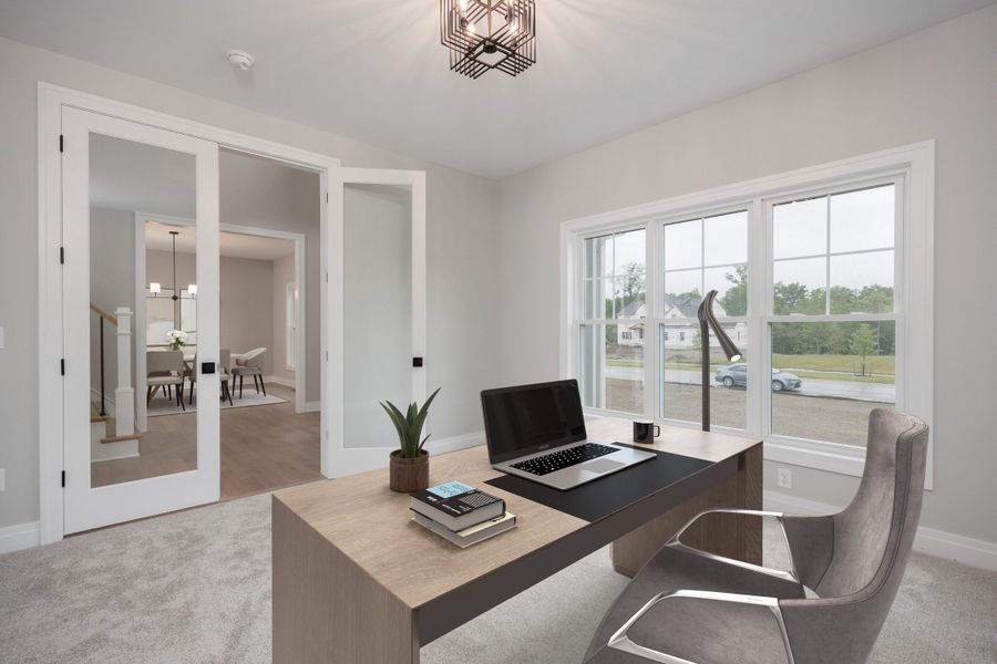 Representative furnished interior of a home built from the The Allen by Forbes Capretto Homes in Birdsong Estates, Orchard Park (Image 8).