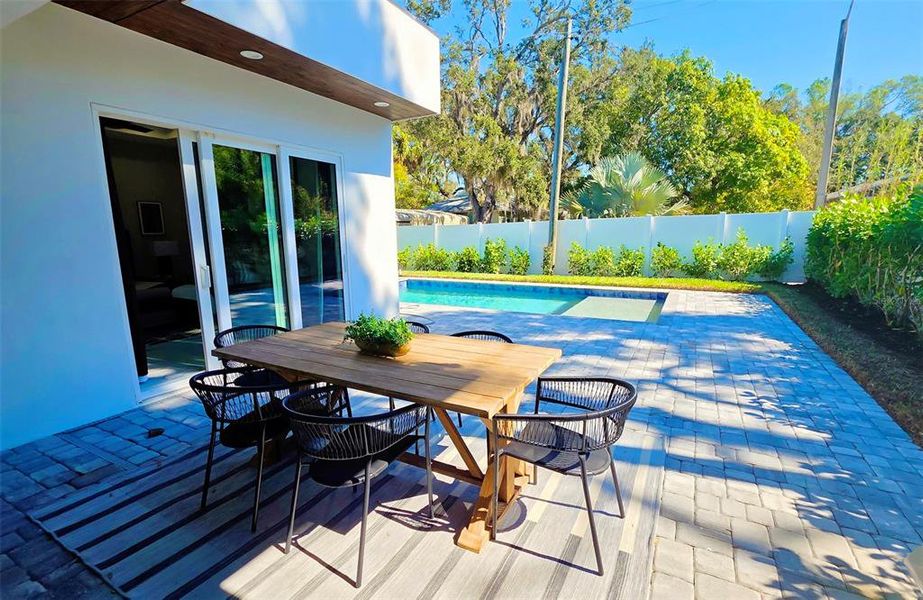 Exterior details and patio area of a home in , Sarasota (Image 47).